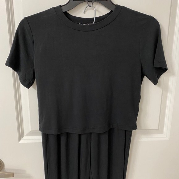 HYFVE 2-PC LOUNGE SET Short Sleeve Shirt and Comfy Cozy Pants. BLACK. SMALL. - Picture 2 of 10